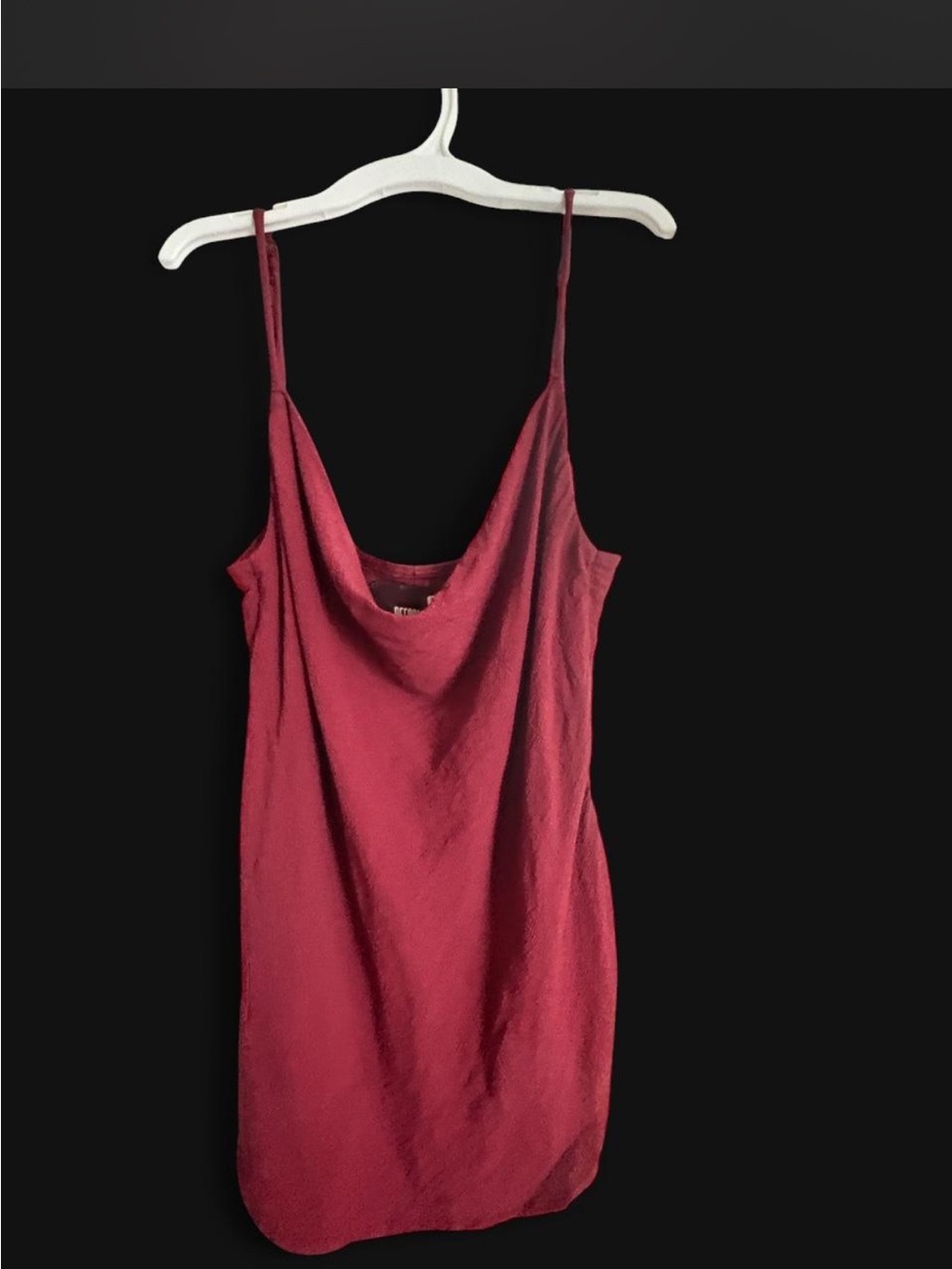 Reformation Wine Red Cowl Neck Slip Camisole